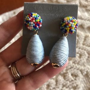 Talbots multi color fun pierced earrings! NWT